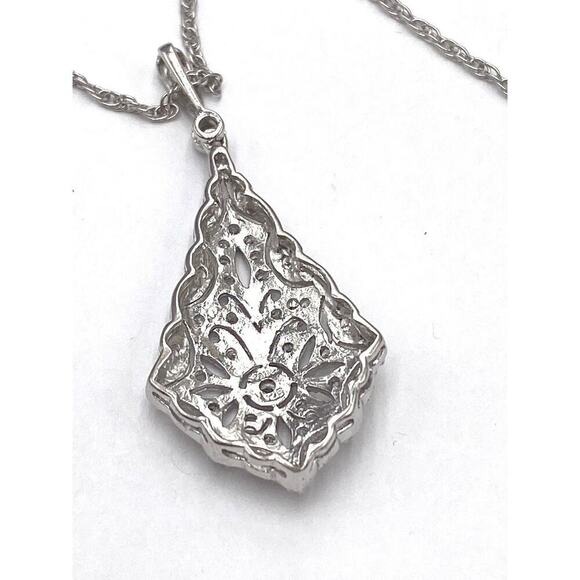 Stauer 925 Necklace Chain Pendant Sterling Silver CZ - Picture 6 of 9